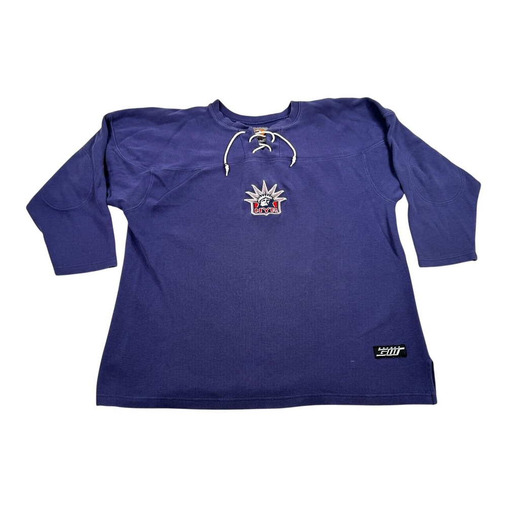 Vintage New York Rangers Sweatshirt Mens XL Blue NHL Hockey G-III Liberty Logo